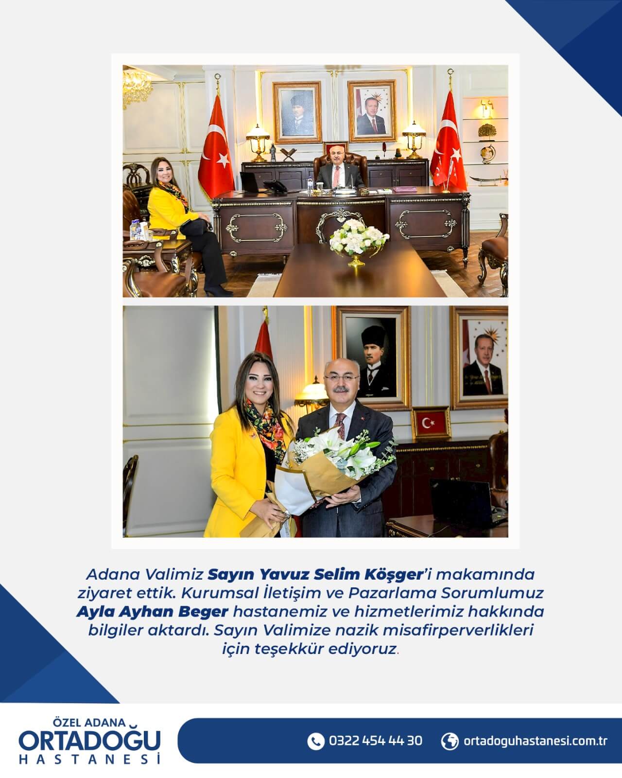 Valimiz Sayın Yavuz Selim Köşger'e Teşekkürler